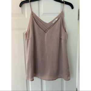 BLU PEPPER Mauve Satin Blouse